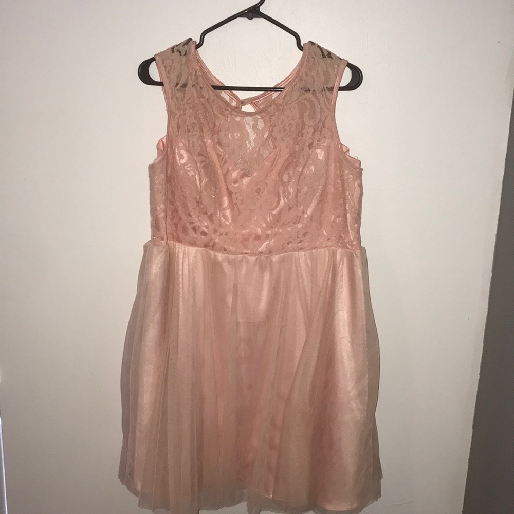 Light pink formal above the knee dress